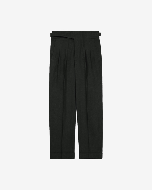 8s Linen Gurkha Trousers( Black)