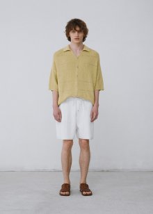 Cotton boucle crochet shirts_Citrus