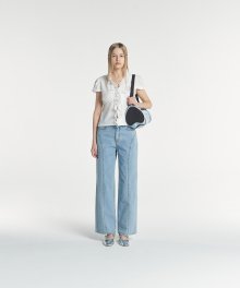 CURVED LINE DENIM PANTS (LIGHT BLUE)