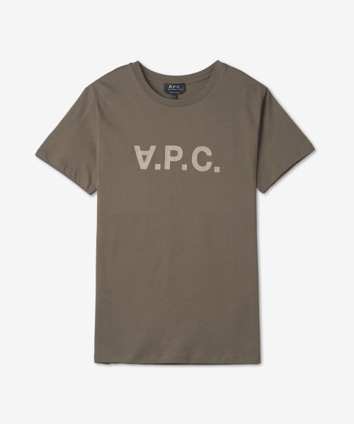 남성 VPC 로고 반소매 티셔츠 - 카키:그리스 / COBQXH26217TJL