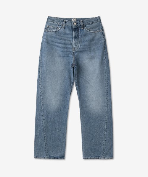 TOTEME - Twisted Seam Denim Full Length Pants - One Blue / 231240741485