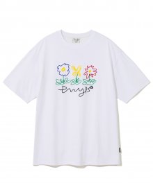 DOODLE FLOWER SS WHITE