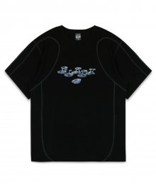 GT018  디스크 로고 티셔츠 (BLACK)