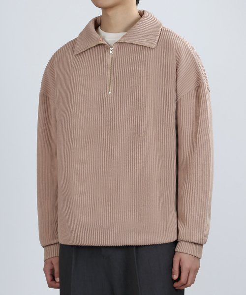 RAVINE TEX ZIP- UP KNIT( BEIGE)