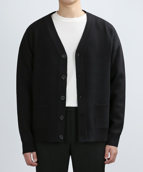 ELASTIC TENSION CARDIGAN( BLACK)