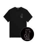 밴웍스(VANNWORKS) 고양이 반팔 티셔츠 (VS0026) 블랙_화이트