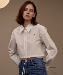 Alice Cropped Shirt (White)