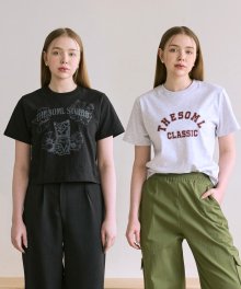[패키지] 크롭+레귤러핏 반팔 티셔츠 5종 모음
