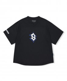 Y.E.S Mesh Football Tee Black