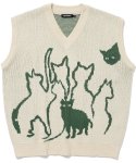 낫포너드(NOT4NERD) Kitten Knit Vest - Ivory