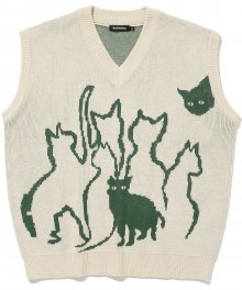 Kitten Knit Vest - Ivory