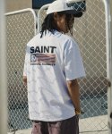 세인트페인(SAINTPAIN) SP 피스 로고 티셔츠-애쉬 멜란지