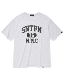 SP SNTPN 로고 티셔츠-애쉬 멜란지 블랙