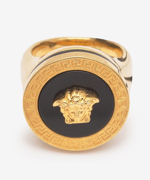 Versace Gold Stainless Steel Classic 3D Medusa Ring MR-037