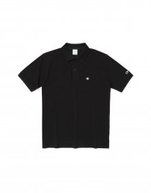 [ASIA] 피케조직 폴로 티셔츠 (BLACK) CKTS3E016BK