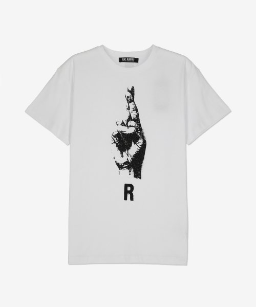 MUSINSA公式 | RAF SIMONS ハンドサイン半袖Tシャツ - ライトピンク