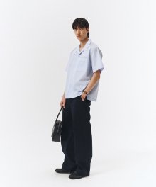 STRAIGHT LAYERED CHINO PANTS FRENCH NAVY_M_UDPA3B327N2