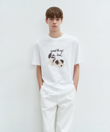 UNISEX PUPPY T-SHIRT OFF WHITE_M_UDTS4B134OW