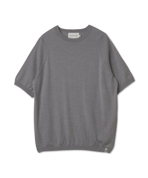 Вязаная футболка из шерсти мериноса Light Grey / WP181063