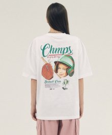 CHMPS 베이스볼 클럽 반팔 티셔츠 B23ST16WH