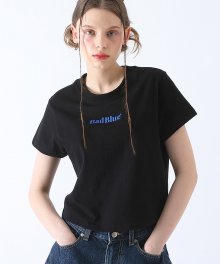 Logo Crop Tee Black