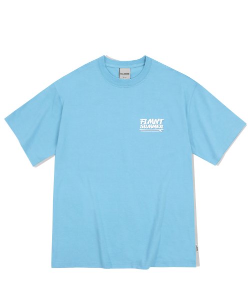 MUSINSA | FILLUMINATE Overfit Summering Logo T-Shirt - Sky Blue