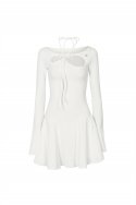 페인오어플레져(PAINORPLEASURE) ORCHID DRESS white