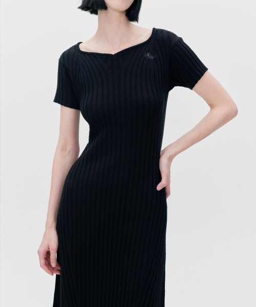 ◆RE RHEE◆ ASYMMETRIC HEM KNIT DRESS 리이(RE RHEE) ASYMMETRIC HEM KNIT DRESS - 사이즈 & 후기 | 무신사
