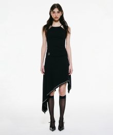 Lowrise Halter Dress Black