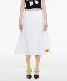 Lowrise Midi Skirt White