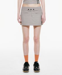 Bexy Lowrise Mini Skirt Sand Khaki