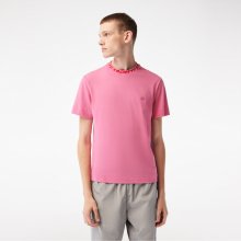 남성 액티브 로고 네크라인 티셔츠 [핑크]