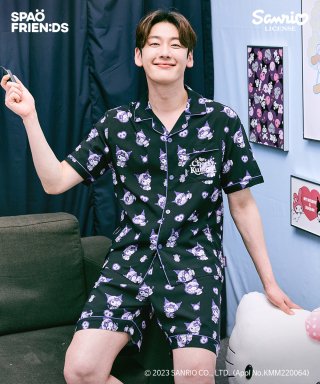 스파오(SPAO) (산리오캐릭터즈) 산리오캐릭터즈 잠옷(BLACK)_SPPPD25U04