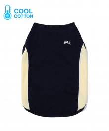 [COOL COTTON] COLOR BLOCK DOGGY SLEEVELESS NAVY
