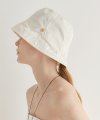 natural cotton outline bucket hat (C003_ivory)
