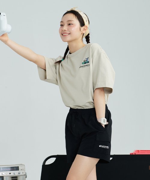 디스커버리 익스페디션(DISCOVERY EXPEDITION) 메인크루 비치 원포인트 여성 보드숏 (BLACK) - 99,000 | 무신사 스토어