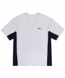 [COOL COTTON] COLOR BLOCK SMALL ARCH TEE LIGHT GRAY