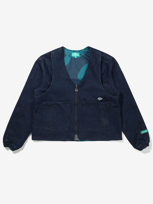 Женская джинсовка без воротника W / Denim