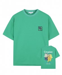 [23SS] LJS41158 그린 세미오버핏 아트웍 반팔 티셔츠