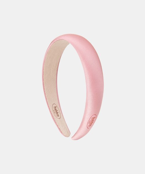 HALDEN - emboss logo satin hairband (H001_pink)