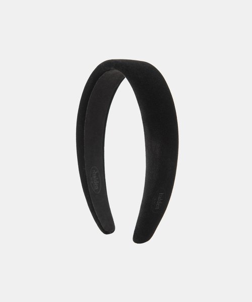 HALDEN - emboss logo velvet hairband (H003_black)