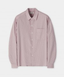 스트라이프 시어서커 셔츠 (핑크)