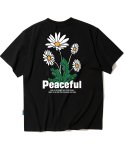 트립션(TRIPSHION) PEACEFUL DAISY BUNDLE GRAPHIC  티셔츠 - 블랙
