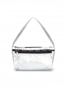 GLOSSY TOTE BAG IN SILVER