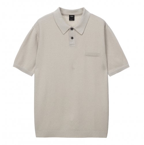 Летнее трикотажное поло Light Beige