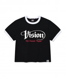 VSW Crop Logo T-Shirts Black