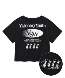 VSW Crop Cat T-Shirts Black