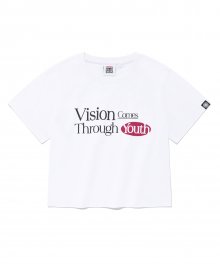 VSW Crop Youth T-Shirts White