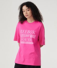 벡터93 아카이브 슬로건 티셔츠 - 핑크