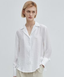 NICOLE COLLAR BUTTON BLOUSE_IVORY